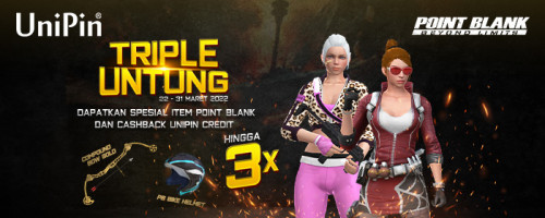 Triple Untung – Top Up PB Cash Raih Cashback UniPin Credits Hingga 3 Kali dan Special Weapons!